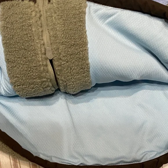 Blue and Green Fleece Sherpa Jacket - Picture 8 of 12